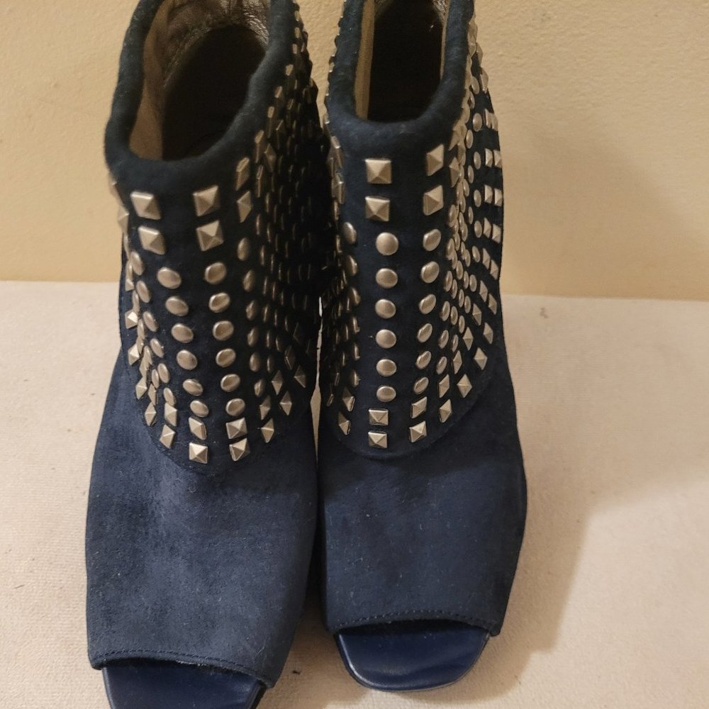 Kenneth Cole Reaction Women's Shoes Ankle Boots Size 7M Studded Blue Ope…